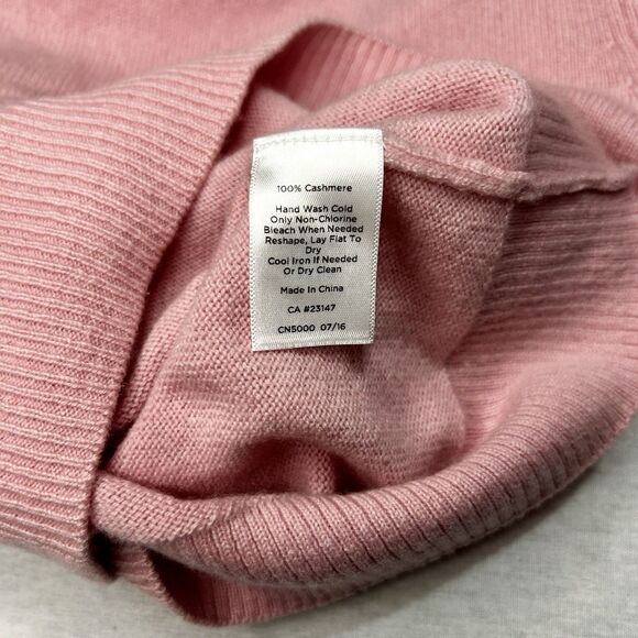 Talbots Cashmere Sweater Size SP In Pink Funnel Neck Classic Preppy Academia - Picture 4 of 4